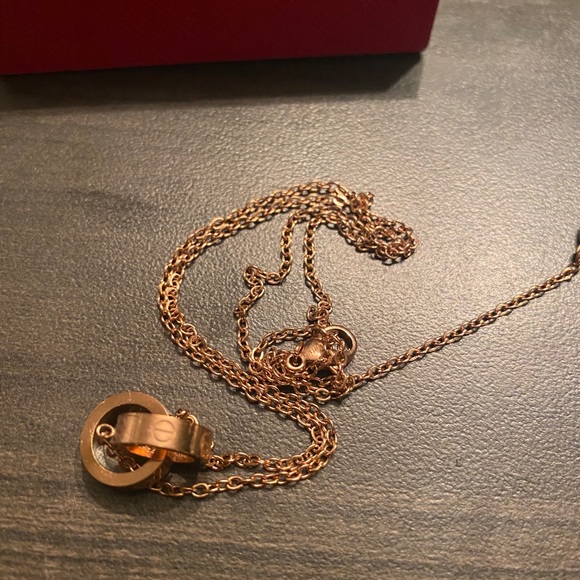 Cartier Necklace With 2 Rings - Picture 5 of 5